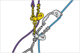 Attaching a second belay system to the ZIGZAG